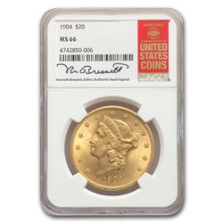 1904 $20 Liberty Gold Double Eagle MS-66 NGC