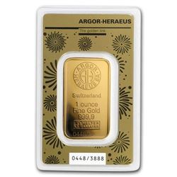 1 oz Gold Bar - Argor-Heraeus Year of the Rat (In Assay)