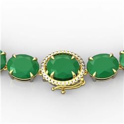 7.08 ctw Tourmaline & Diamond Necklace 14K Yellow Gold