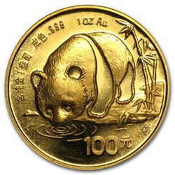 China 1 oz Gold Panda BU (Random Year\, Not Sealed)