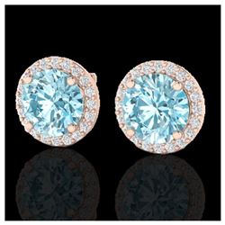 1 ctw SI Fancy Blue Diamond Solitaire Ring 10K White Gold