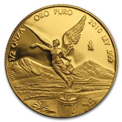 2010 Mexico 1/2 oz Proof Gold Libertad