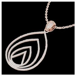 1.50 ctw H-SI/I Diamond Necklace 10K Rose Gold