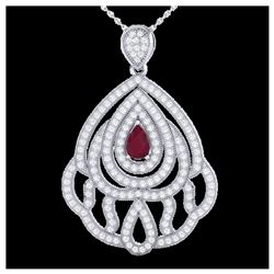 175 ctw Amethyst & VS/SI Diamond Halo Necklace 14K Yellow Gold
