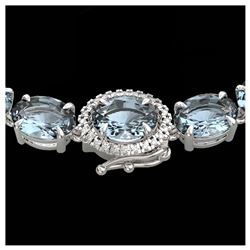 5.50 ctw Garnet & VS/SI Diamond 18K White Gold