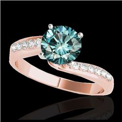 1.50 ctw H-SI/I Diamond Solitaire Halo Ring 10K White Gold