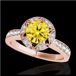 1.67 ctw Fancy Black Diamond Art Deco 3 Stone Ring 18K Yellow Gold
