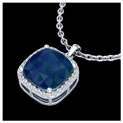 1.32 ctw Fancy Intense Blue Diamond Art Deco Earrings 18K White Gold