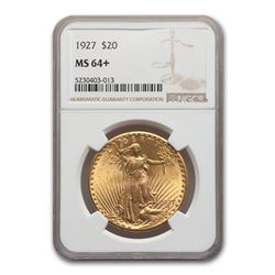 1927 $20 Saint-Gaudens Gold Double Eagle MS-64+ NGC