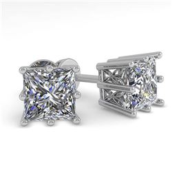 1.54 ctw Blue Topaz & Diamond Ring 18K White Gold