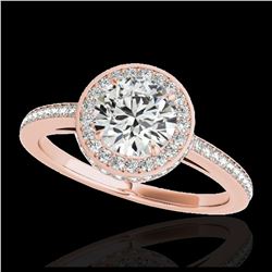 2 ctw SI Blue Diamond Solitaire Halo Ring 10K White Gold