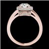 Image 2 : 2 ctw SI Blue Diamond Solitaire Halo Ring 10K White Gold