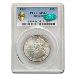 1928 Hawaiian Half Dollar Commem MS-66 PCGS CAC