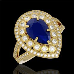 1.85 ctw SI Fancy Blue Diamond Halo Ring 10K White Gold