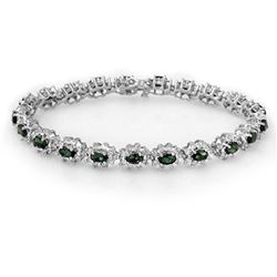 30.05 ctw Emerald & Diamond Bracelet 14K Yellow Gold