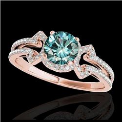 1.55 ctw H-SI/I Diamond Solitaire Halo Ring 10K Yellow Gold