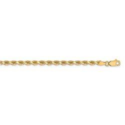 14k Yellow Gold 3.25 mm Diamond Cut Rope Chain - 28 in.