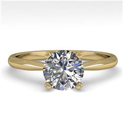 2.03 ctw VS/SI Diamond Solitaire Art Deco Ring 18K Yellow Gold