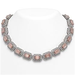 99.35 ctw Tourmaline & Diamond Necklace 14K Yellow Gold