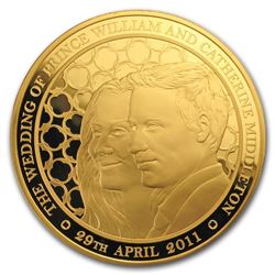 2011 Alderney Prf Gold 10 Pounds Royal Wedding William Catherine