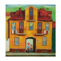 Mikheil Mikaberidze, Original Oil Painting on Canvas, Hand Signed Inverso with Certificate of Authen