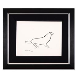 Wyland, "Seal" Framed Original Sketch, Hand Signed with Certificate of Authenticity.