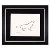 Image 1 : Wyland, "Seal" Framed Original Sketch, Hand Signed with Certificate of Authenticity.
