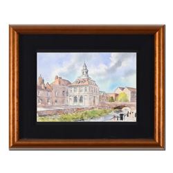 Martin Goode (1932-2002), "The Custom House, Kings Lynn" Framed Original Watercolor Painting, Hand S