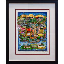 Charles Fazzino- 3D Construction Silkscreen Serigraph "There's Music... New Jersey, New York, Long I