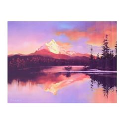 H. Leung, "Mt. Washington Sunset" Limited Edition on Canvas, Numbered and Hand Signed with Letter of