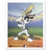 Image 1 : "Bugs Bunny at Bat for the Yankees" Limited Edition Sericel from Warner Bros., with the MLB Logo. In