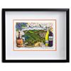Image 1 : Charles Fazzino- 3D Construction Silkscreen Serigraph "A Tasting in Wine Country"