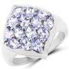 Image 1 : 2.38 Carat Genuine Tanzanite .925 Sterling Silver Ring (size 8)