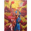 Image 1 : Dimitry Turchinsky- Original Oil on Canvas "Jordan vs. Wallace"