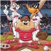 Image 2 : "At the Plate (Indians)" Numbered Limited Edition Giclee from Warner Bros. with Certificate of Authe