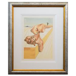 Salvador Dali- Original Color Woodcut on B.F.K. Rives Paper "Inferno 30"