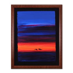 Wyland, "Abstract" Framed Original Watercolor Painting, Hand Signed with Certificate of Authenticity