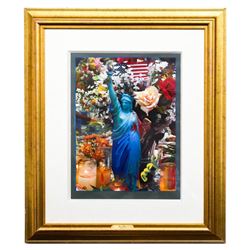 Peter Max- Original Mixed Media "Land of the Free Home of the Brave II"
