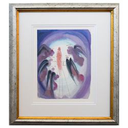 Salvador Dali- Original Color Woodcut on B.F.K. Rives Paper "Paradise 24"