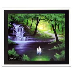 Jon Rattenbury, "Swan Falls" Limited Edition Giclee on Canvas, Numbered and Hand Signed by the Artis