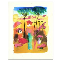 Moshe Leider, Original Watercolor Painting, Hand Signed with Certificate of Authenticity.