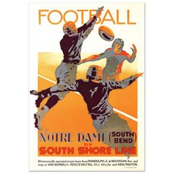 "Notre Dame" Hand Pulled Lithograph by the RE Society, Image Originally by Otto Brennemann. Includes