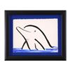 Image 1 : Wyland - "Dolphin" Framed Original Watercolor Painting, Hand Signed with Certificate of Authenticity