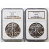 Image 1 : 1987 AND 1988 AMERICAN SILVER EAGLES