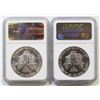 Image 2 : 1987 AND 1988 AMERICAN SILVER EAGLES