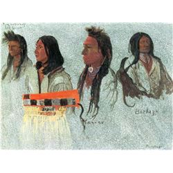 Four Indians by Albert Bierstadt