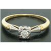 Image 2 : 14k Yellow & White Gold 0.14 ctw VS F Diamond Solitaire Engagement Ring