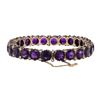 Image 2 : 41.20 ctw Amethyst and Diamond Bangle Bracelet - 14KT Yellow Gold