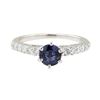 Image 2 : 1.05 ctw Sapphire and Diamond Ring - 14KT White Gold