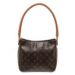 Louis Vuitton Monogram Canvas Leather Looping MM Shoulder Bag